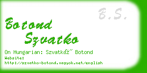 botond szvatko business card